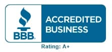 BBB Accredited Business, A+ rating
